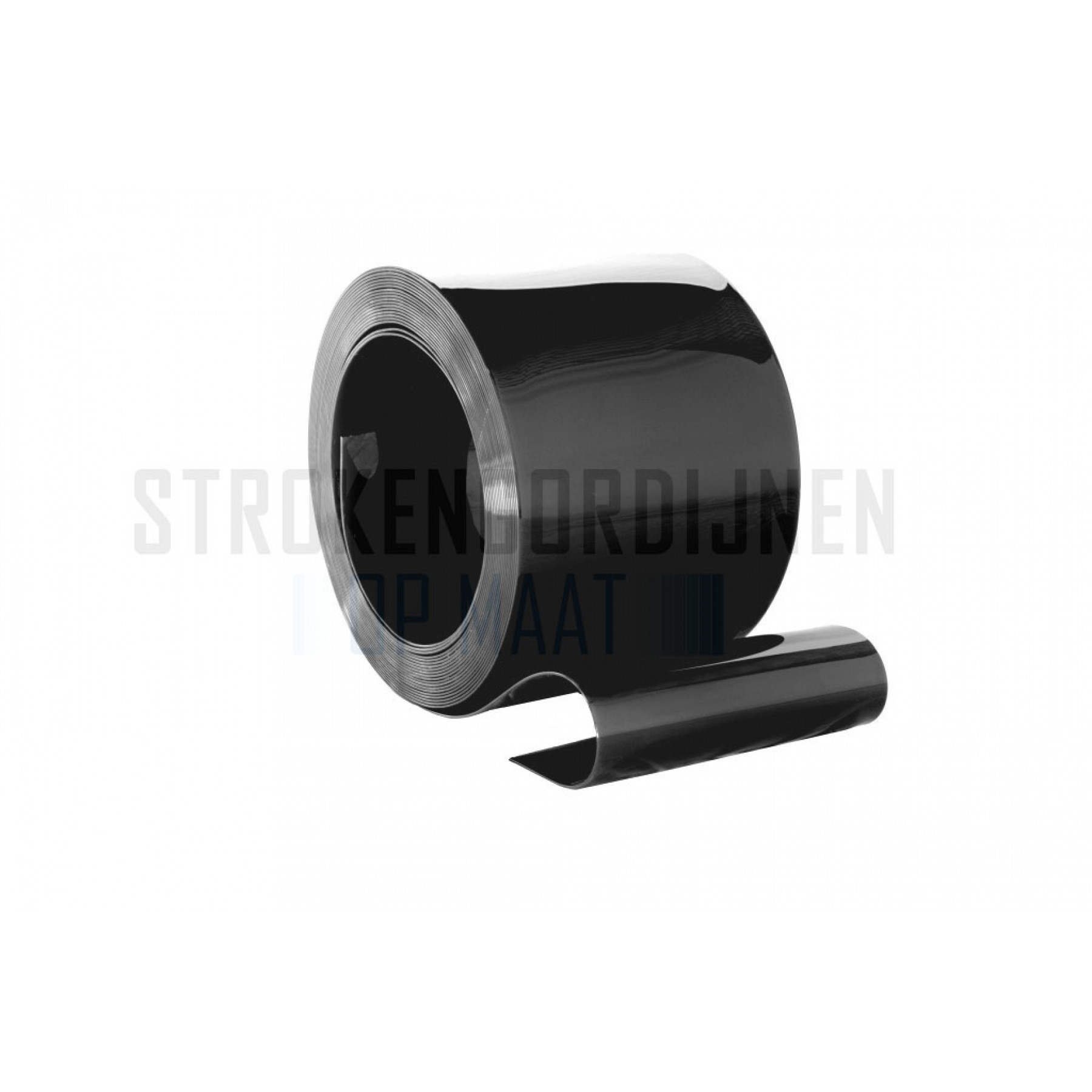 PVC op rol 300mm breed, 3mm dik, 50 meter lengte, zwart ondoorzichtig